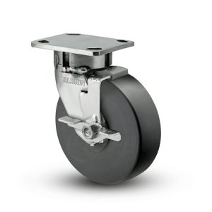 8 Inch Albion 120 Contender Kingpinless Stainless Swivel Caster - (120NX08228S-01FBD)