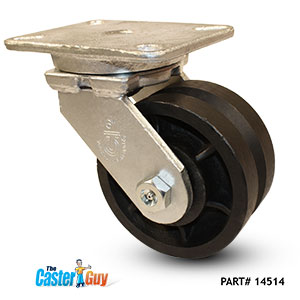 Skelang 2.5" V Groove Caster, Sliding Gate Wheel, Rigid Caster For Rolling Gate And Fence Sawmill Pack Of 4 C80 - View #2