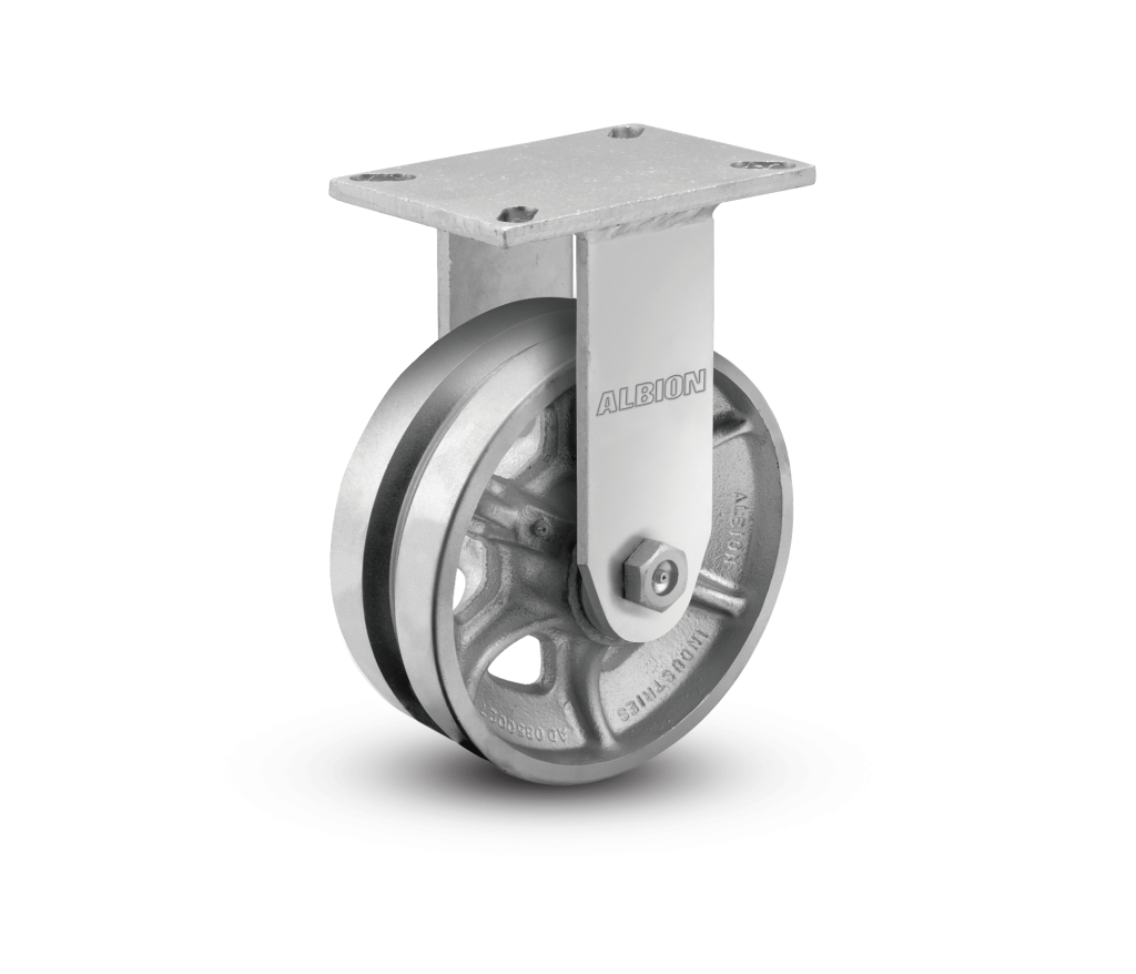 10" Cast Iron VGroove Rigid Caster The Caster Guy