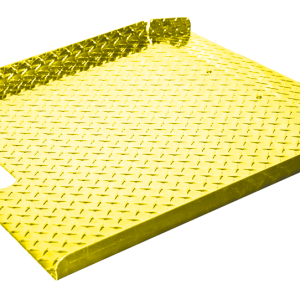 Tread Plate Deck 27" x 27" Riveted Leg Safety Yellow