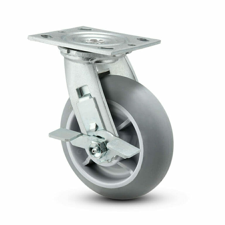 4 Inch Pemco E-line Swivel Caster - (ES4X2TPDTBK) | The Caster Guy